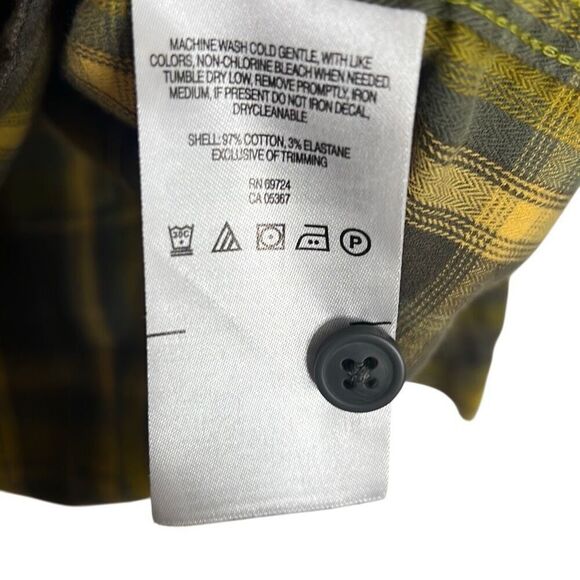 Columbia Plaid Performance Long Sleeve Button Down Shirt Green Size Large - Picture 5 of 6